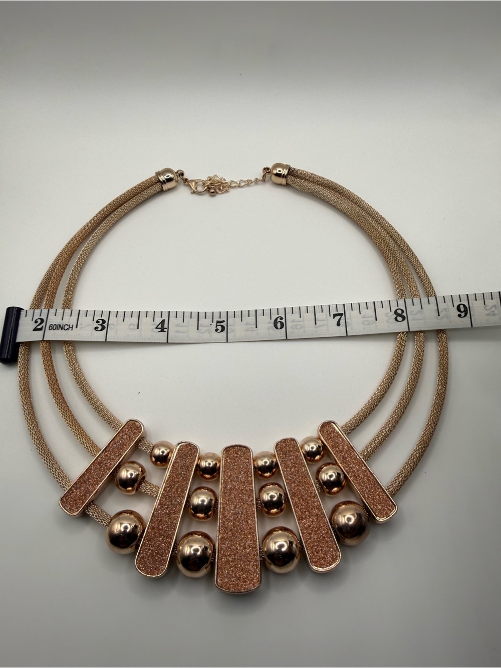 Rose Gold Statement Collar Necklace - Women's Jewelry - Picture 4 of 6